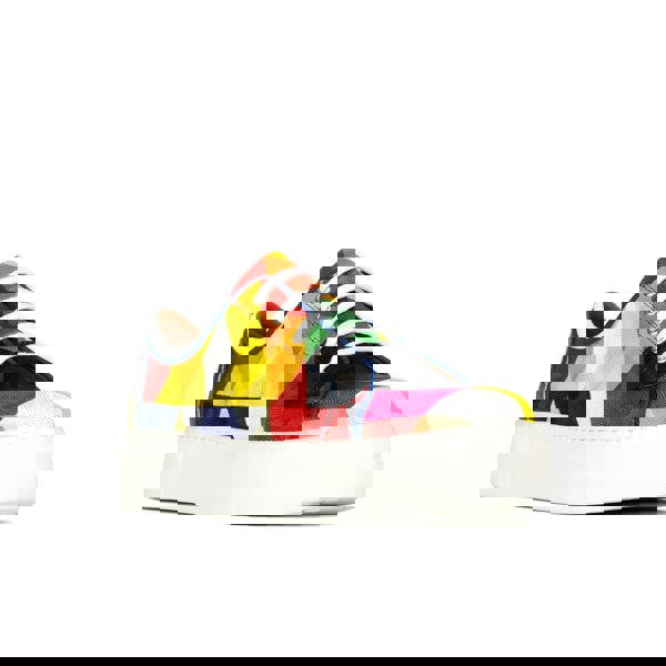 Embassy London Camila - Retro - Women's white sole leather trainer in bright colours