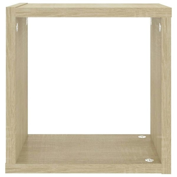 Berkfield Wall Cube Shelves 2 pcs Sonoma Oak 26x15x26 cm