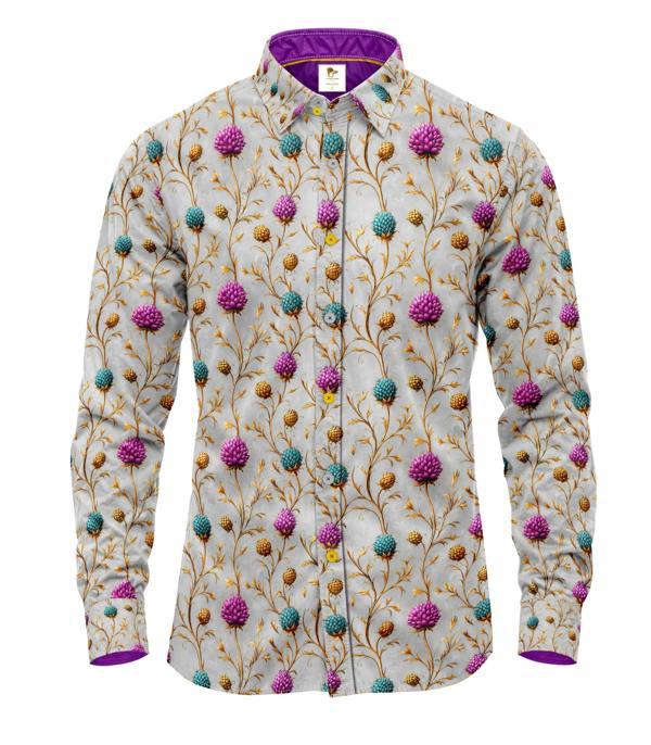 Claudio Lugli Highland Thistles Print Shirt