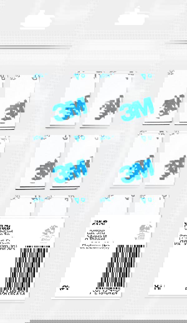 St Helens Double-Sided Square Adhesive Mounting Pads. Grey 2 x 0.5 x 2cm