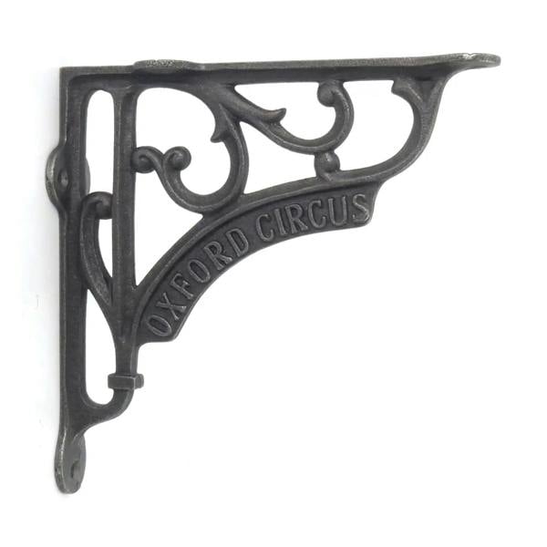 Pair of Antique Cast Iron Oxford Circus Victorian Style Shelf Brackets