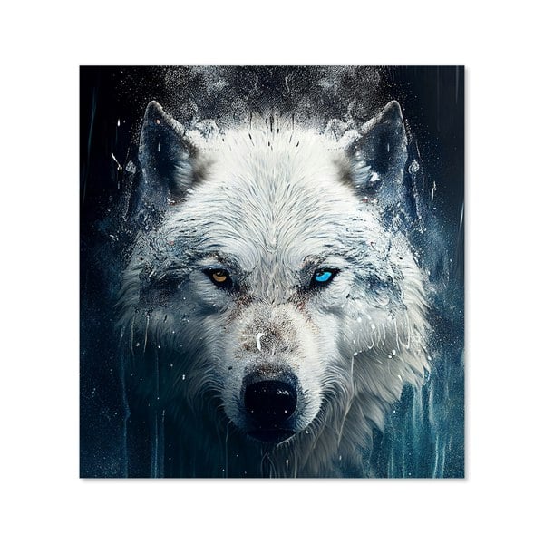 Warren Reed - Designer White Wolf Face Splashart Kitchen Splashback