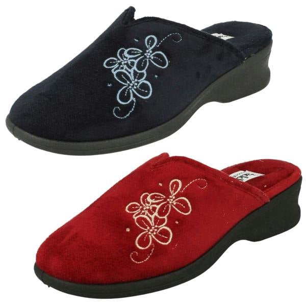 Padders Ladies Padders Wedge Heel Slipper Sable