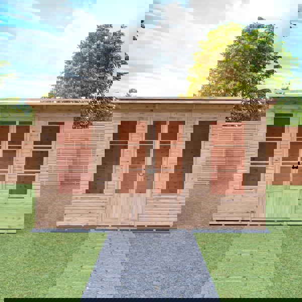 Shire 12x6 Dahlia Pent Summerhouse 12mm Shiplap interlock cladding