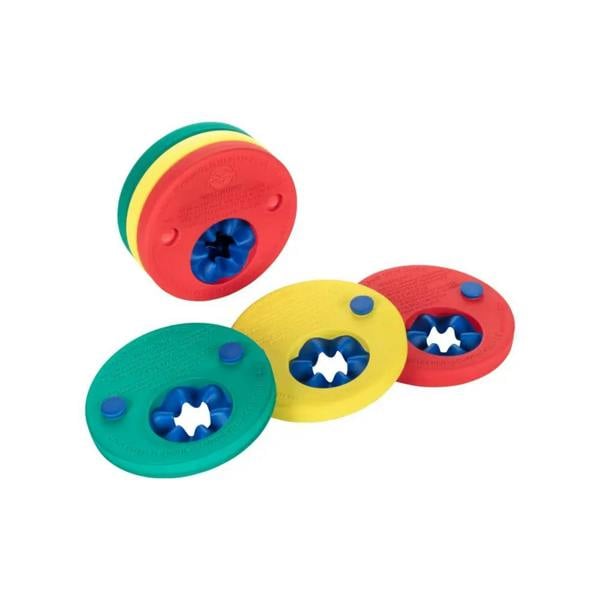 Fashy Delphin colorful rubberized swimming arm discs with star cutouts for kids sensory play