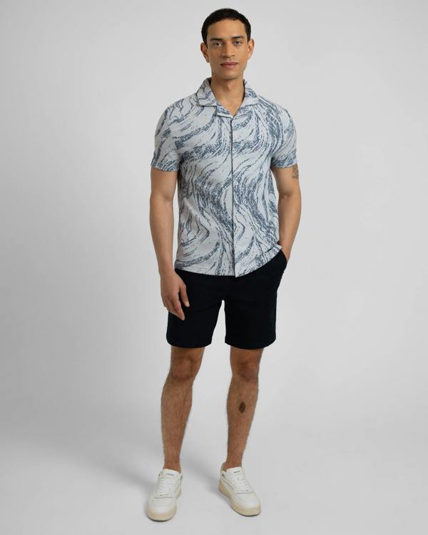 Steel & Jelly Pinner - Wave Effect Short Sleeve Shirt