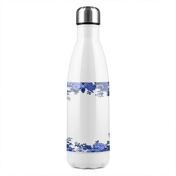 Benjamin Tate Design Pastel Colour Flowers Stainless Steel Bottle