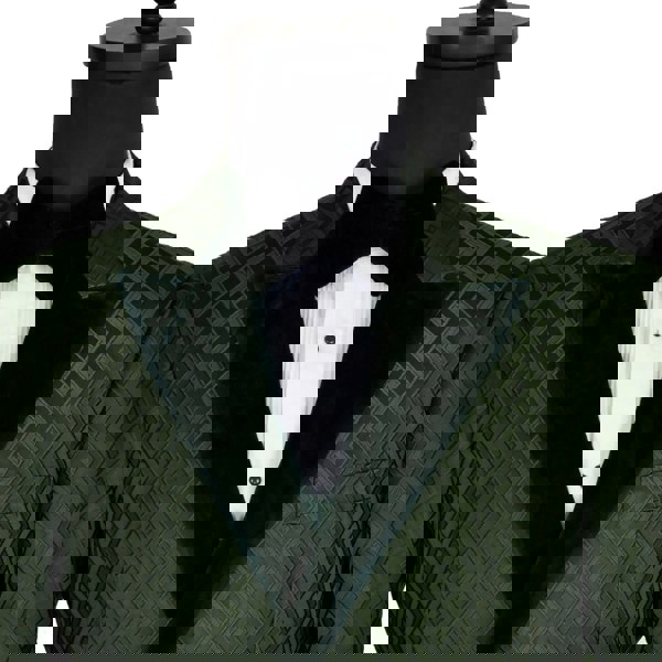 David WeJ Alfredo Retro Pattern Velvet Peak Lapel Tuxedo - Green