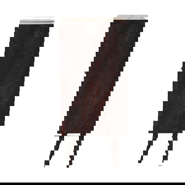 Artisan Furniture Solid Wood Mini Pineapple Carved Light Walnut Cabinet