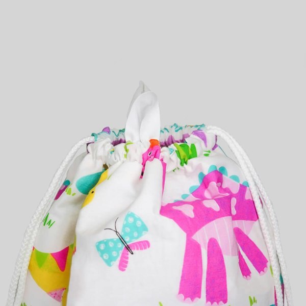 Daisy Dinosaur Toy Storage Bag - Happy Linen Company