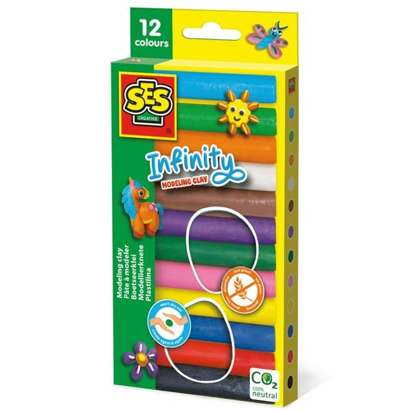 SES Creative Infinity modeling clay - 12 pack (180gr)