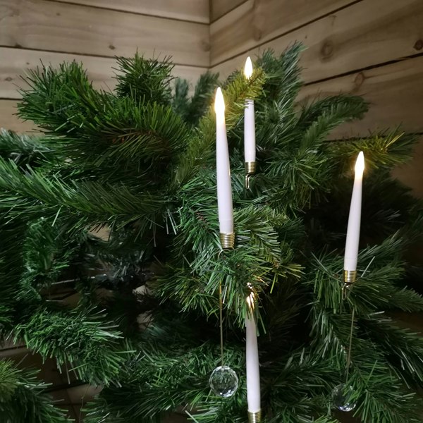 Samuel Alexander Premier 31cm 10 Piece Indoor Christmas Candle Set with Remote Control In Warm White