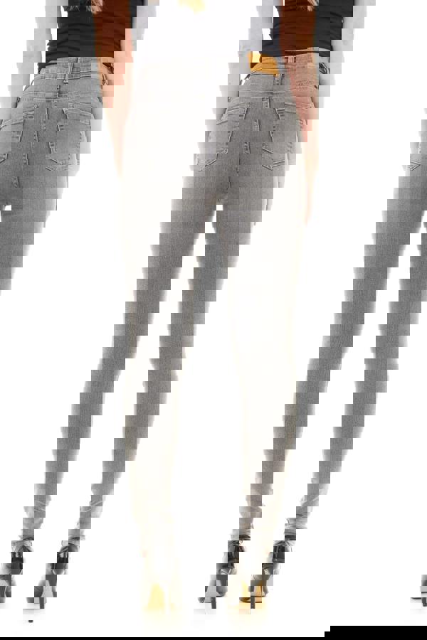 Smart Living Women's Stylish Skinny Fit High Waist Denim Jeans - Acid Black