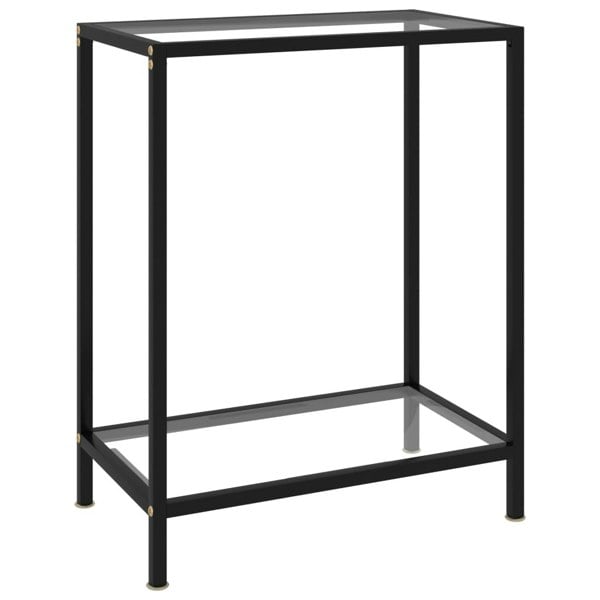 Berkfield Console Table Transparent 60x35x75 cm Tempered Glass