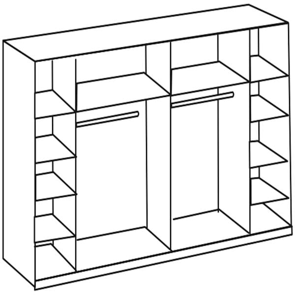 TJ's Furniture Lotto  White 4 Door 316cm Wardrobe