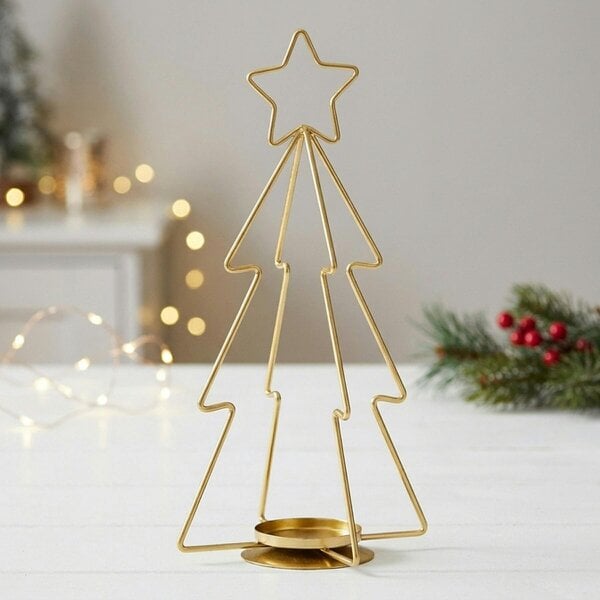 Garden Greatness Winter Luxe Tree Candle Holder