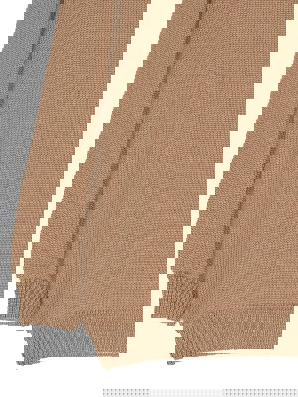 Fendi Kids Wool Knitted Logo Jumper in Brown