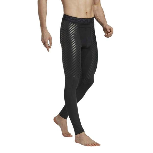 Adidas Mens Techfit Graphic Print Fitted Leggings - Black - 
