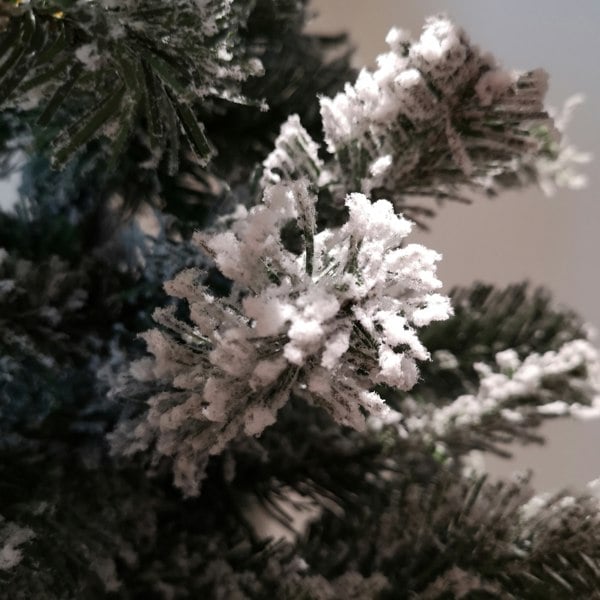 Samuel Alexander 7ft Snowy Imperial Pine White Green Fir Artificial Luxury Christmas Tree