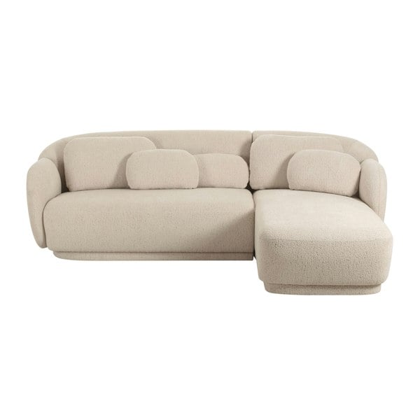 Furniture Edit Misty Cream Boucle Sectional RAF