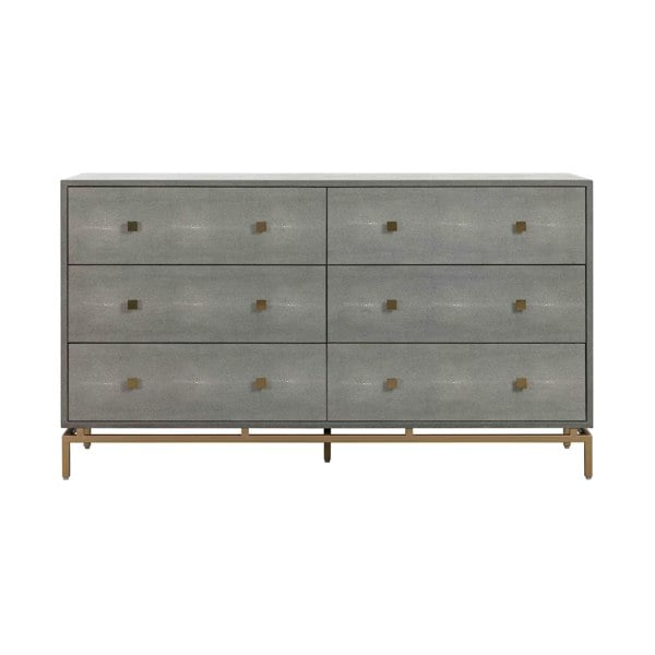 Furniture Edit Pesce Shagreen 6 Drawer Dresser Sideboard