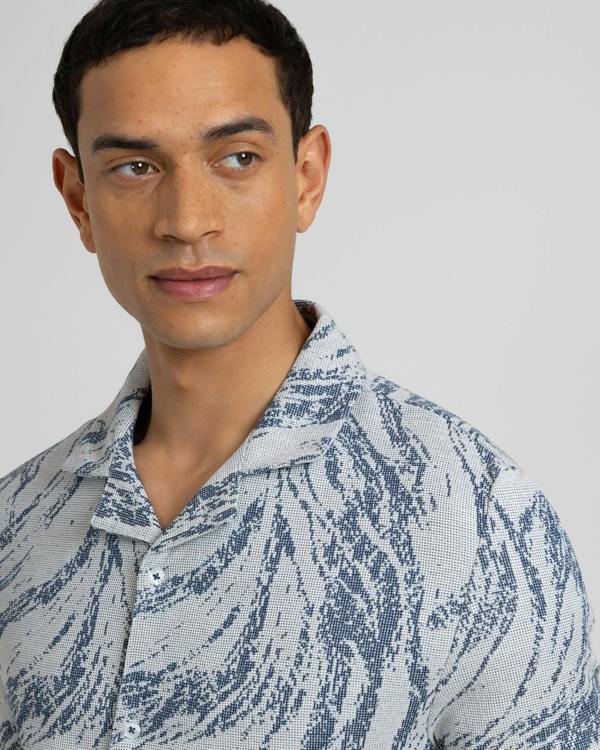 Steel & Jelly Pinner - Wave Effect Short Sleeve Shirt