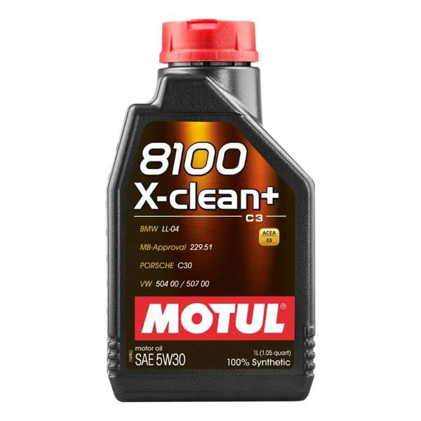 Motul 8100 X-CLEAN 5W30 Fully Synthetic Engine Oil ACEA C3 LL-04 MB 229.51 1L