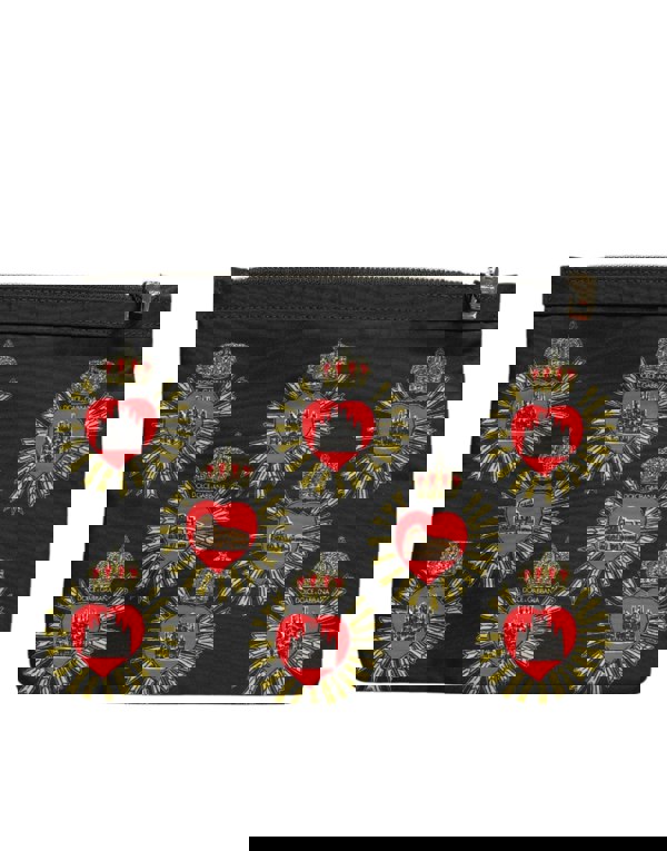 Printed Heart Clutch