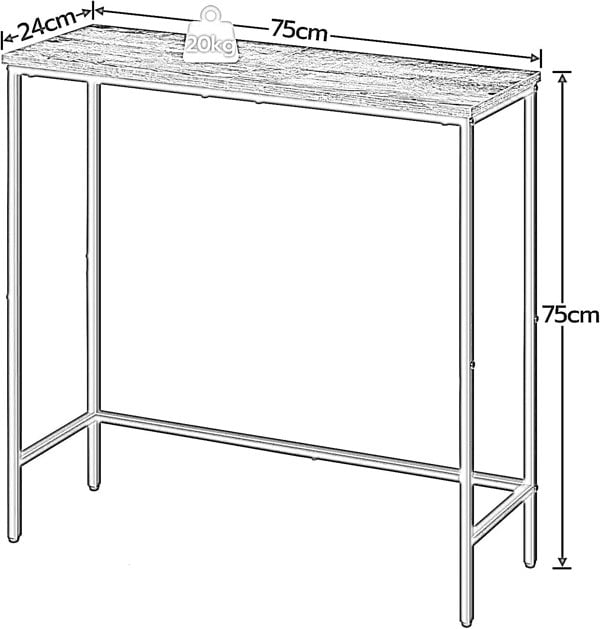 Rafaelo Mobilia Slim Console Table for Hallway