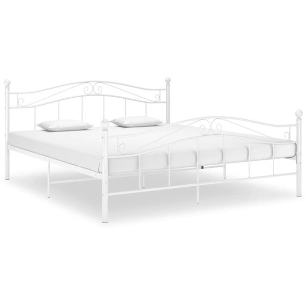Berkfield Bed Frame White Metal 160x200 cm