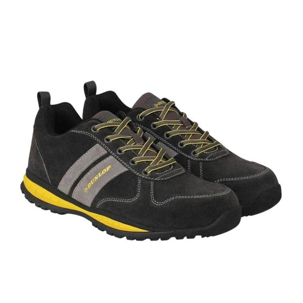 Dunlop Mens Houston Leather Safety Shoes - Charcoal - 