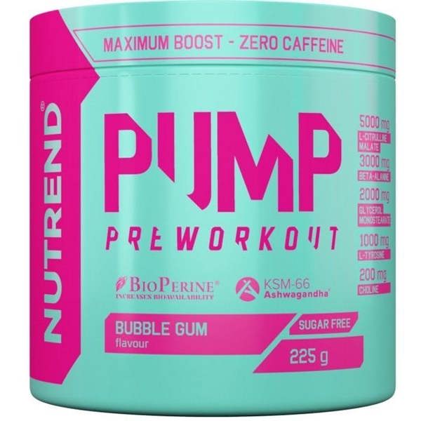 Nutrend Pump Pre-Workout, Bubble Gum - 225g