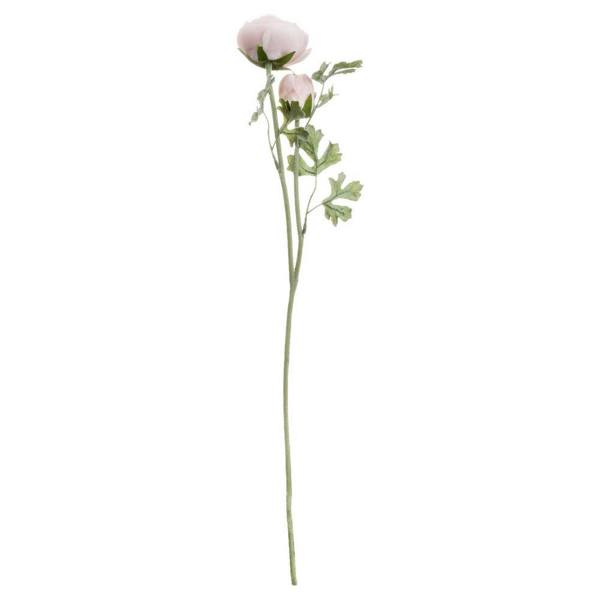 Hill Interiors Artificial Single Short Stem Ranunculus - Pastel Pink - 