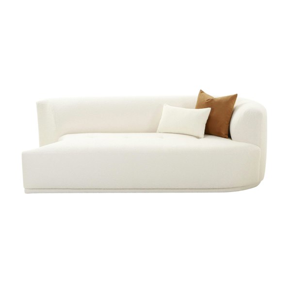 Furniture Edit Fickle Cream Boucle Modular RHF Loveseat