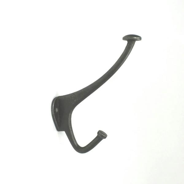 Antique Cast Iron Flat Top Double Hat & Coat Hook 150mm - Pack of 2