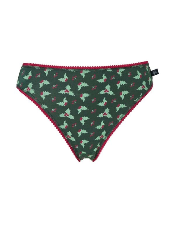 British Boxers Multipack! 4 Pairs of Women's Bamboo High Leg Knickers – Forest Berry