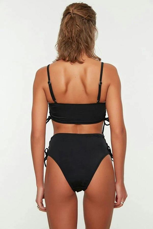 WOVCOR Trimmed Regular High Waist Bikini Bottom