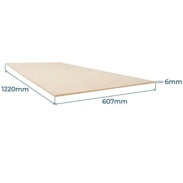 Snowdon Timber MDF Board (T) 6mm (W) 607mm (L) 1220mm