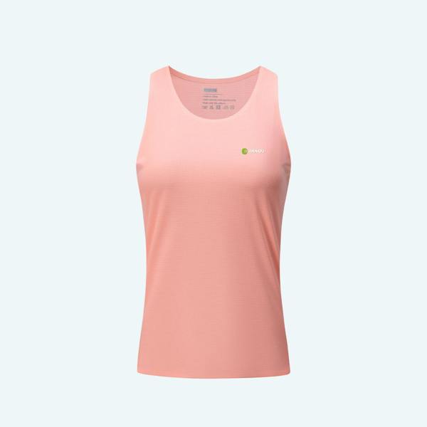 Anniou Unisex Quick-drying Marathon Sleeveless Vest - Orange pink-Women
