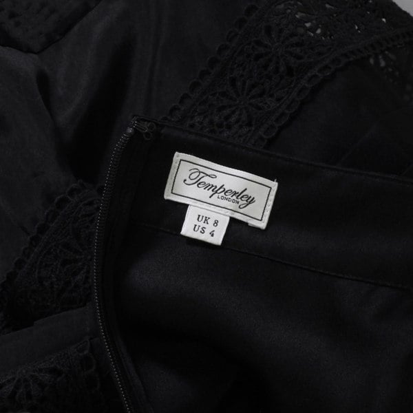 Temperley London skirt in black silk chiffon