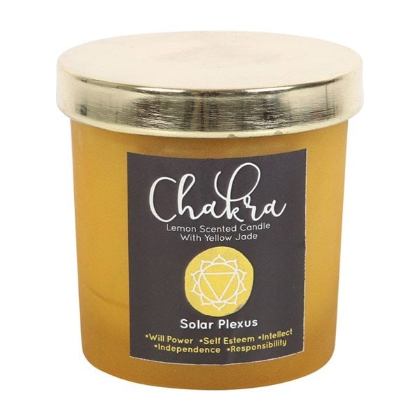 Serano Solar Plexus Chakra Lemon Crystal Chip Candle