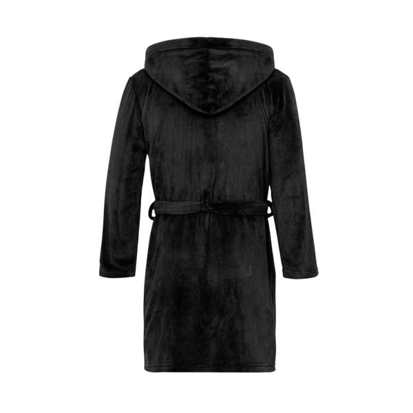 Crosshatch Mens Backdraw Hooded Robe - Black