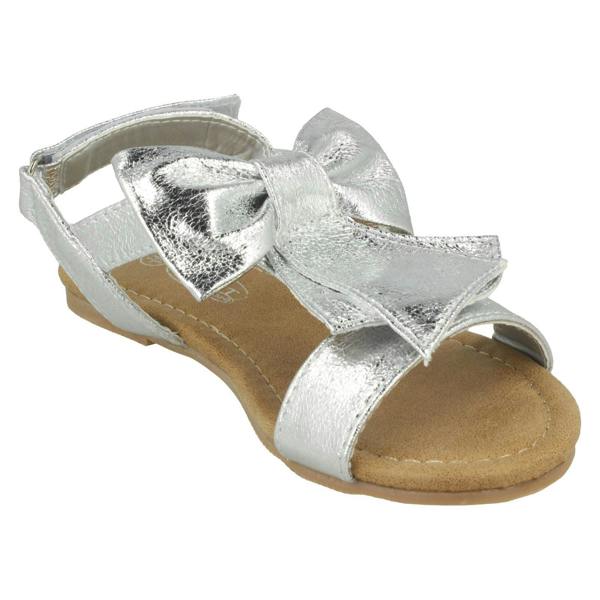 Spot On Girls Spot On Bow Trim Sandals