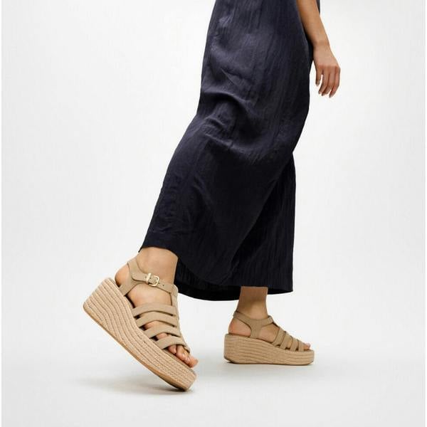 FitFlop FitFlop PLATFFORMS ESPADRILLES Womens Ankle Strap Sandals Cappuccino