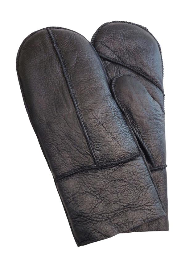 Infinity Leather Womens Genuine Real Sheepskin Leather Mittens Warm Gloves