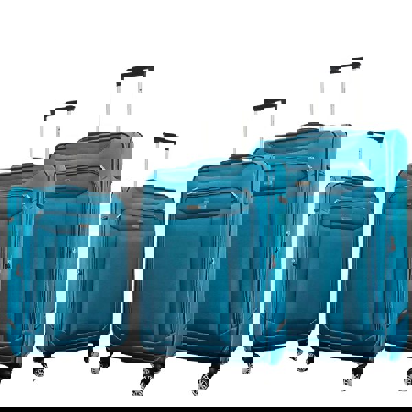 Snowball Soft Suitcase Dual 4-Wheel Spinners Expandable Luggage