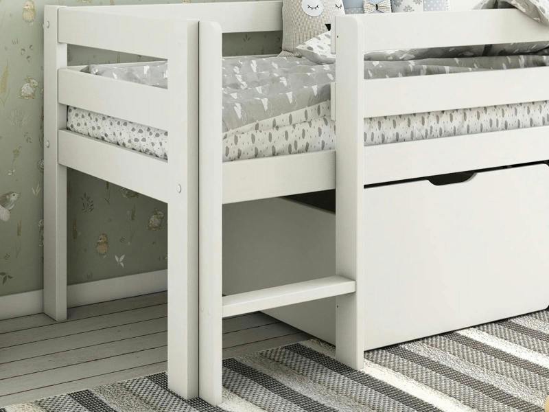 Noomi Mid Sleeper Shorty with Crate Drawers White
