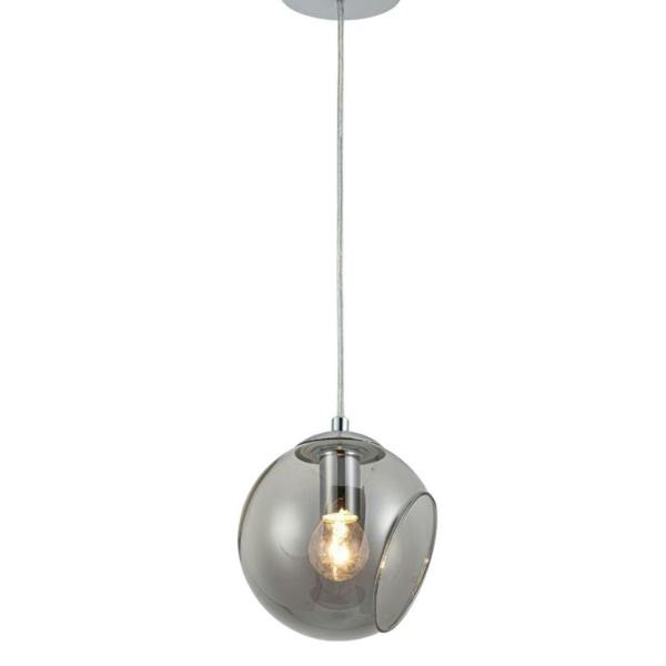 Pagazzi Lighting Nia Chrome Smoked 1-Light Pendant