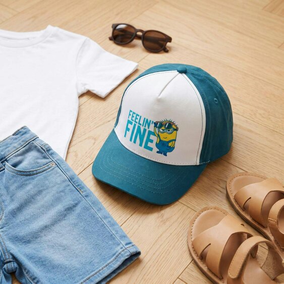 Minions Kids Feelin' Fine Baseball Cap One Size Teal