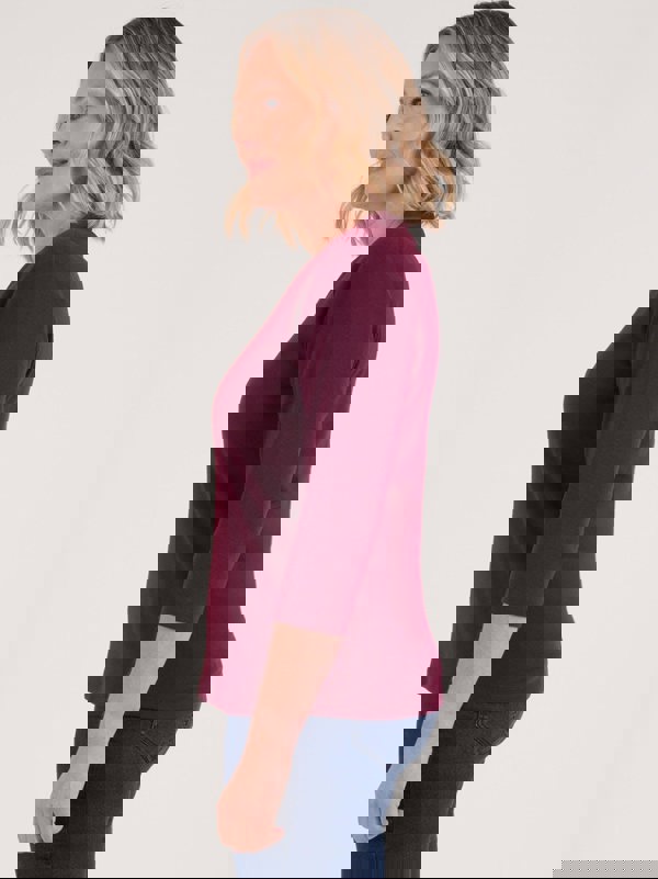 PennyPlain High Back V-neck Top - Wine